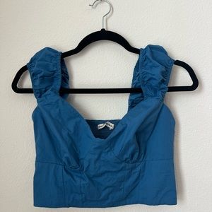 Abercrombie Cap Sleeve Poplin Top